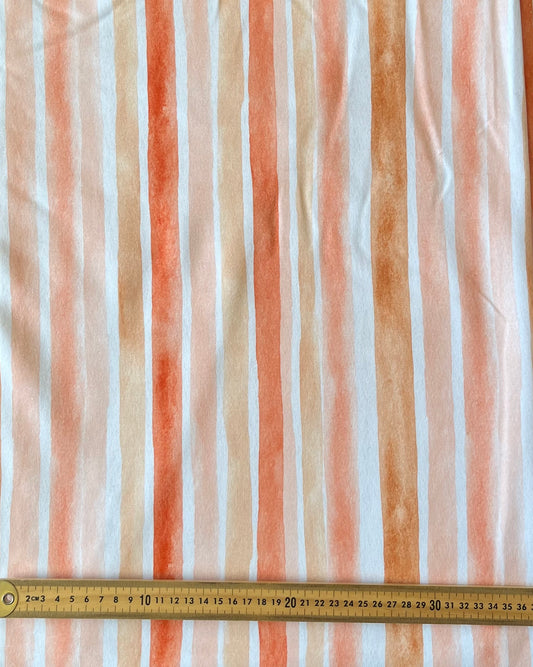 Vintage Pink Stripes French Terry 280gsm