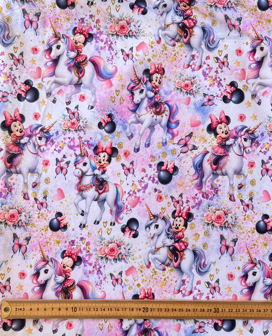 Minnie’s Unicorn Adventures French Terry 280gsm