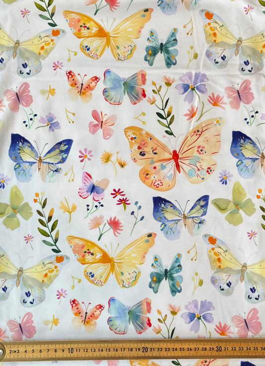 Whimsical Wings Cotton Lycra 240gsm Fabric
