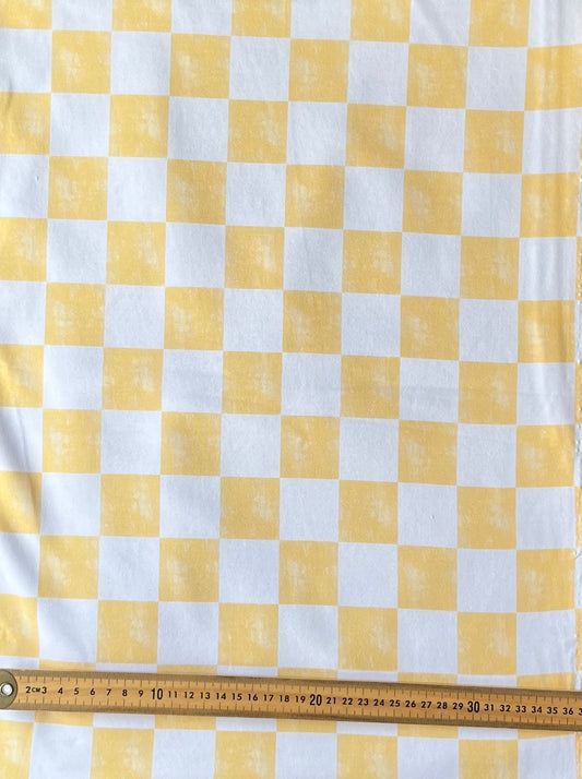 Lemon Check French Terry 280gsm