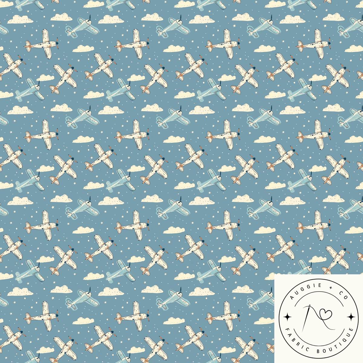 Little Aviators Cotton Lycra 220gsm Fabric