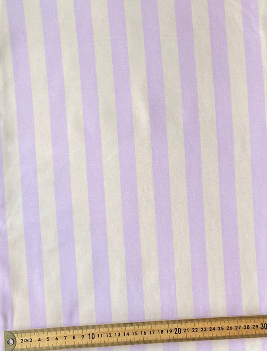 Berry Stripe Cotton Lycra 240gsm Fabric