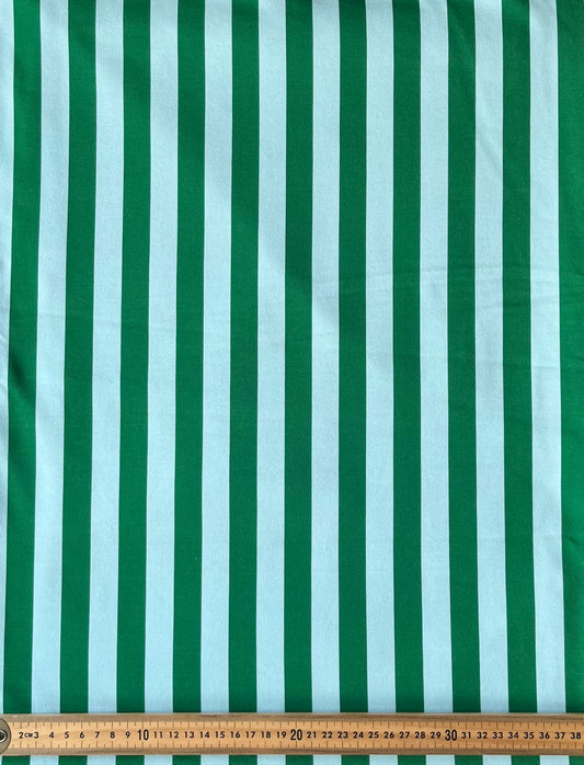 Evergreen Breeze Stripes French Terry 280gsm Fabric