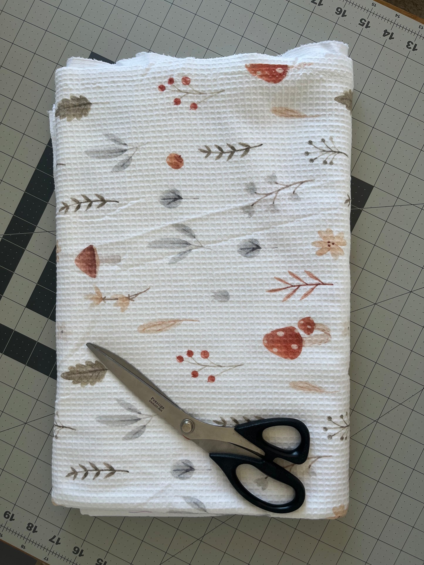 Floral Shrooms - Cotton Waffle