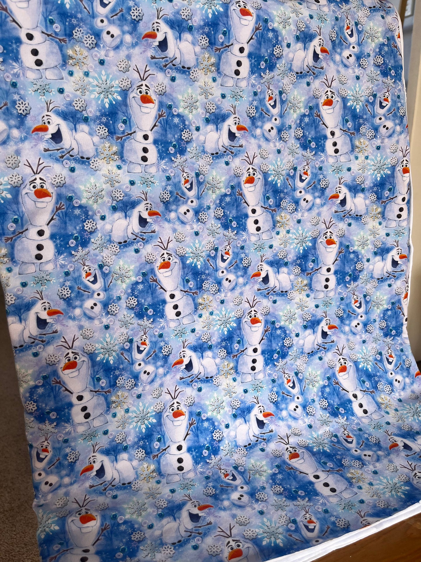 Snowy Smiles Cotton Lycra 240gsm Fabric