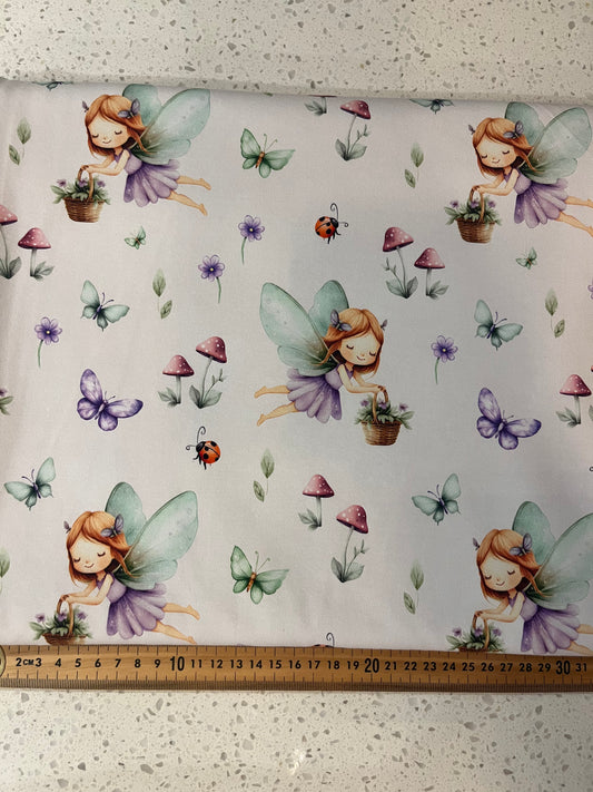 Fairy Garden Cotton Lycra 280gsm Fabric