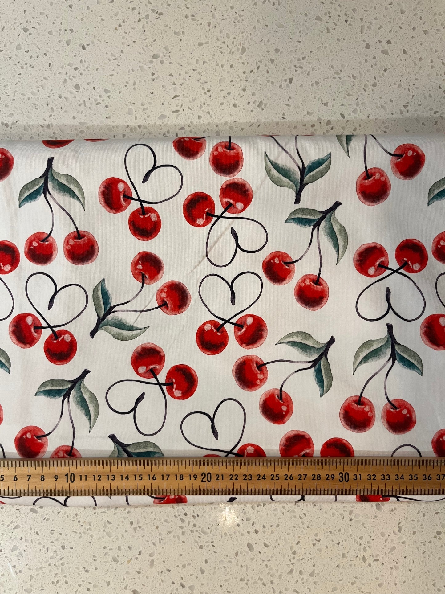 Cherry Pie Cotton Lycra 240gsm Fabric