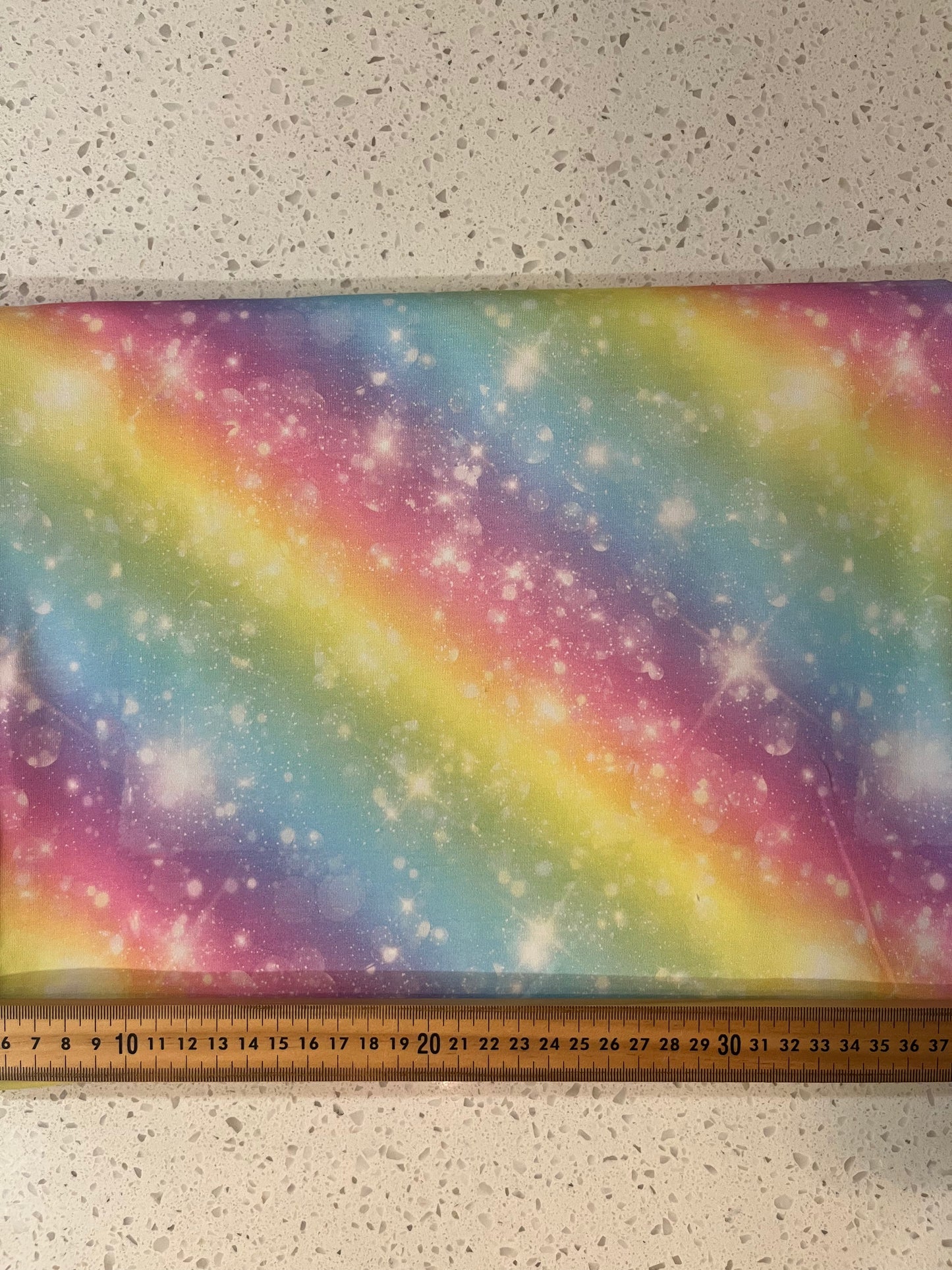 Rainbow Galaxy Cotton Lycra 240gsm Fabric