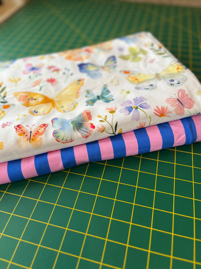 Whimsical Wings Cotton Lycra 240gsm Fabric