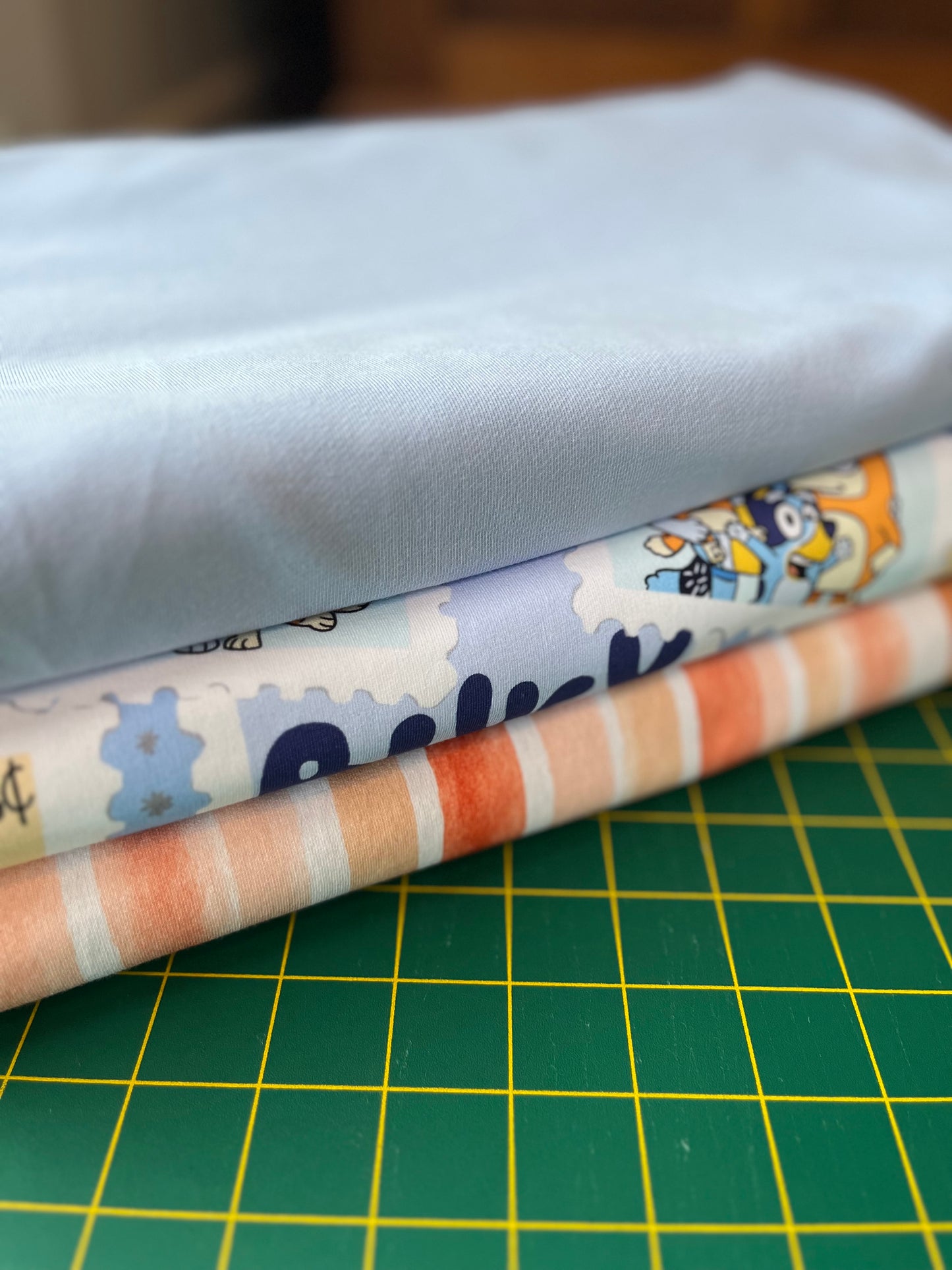 Bluey Stamps Cotton French Terry 280gsm