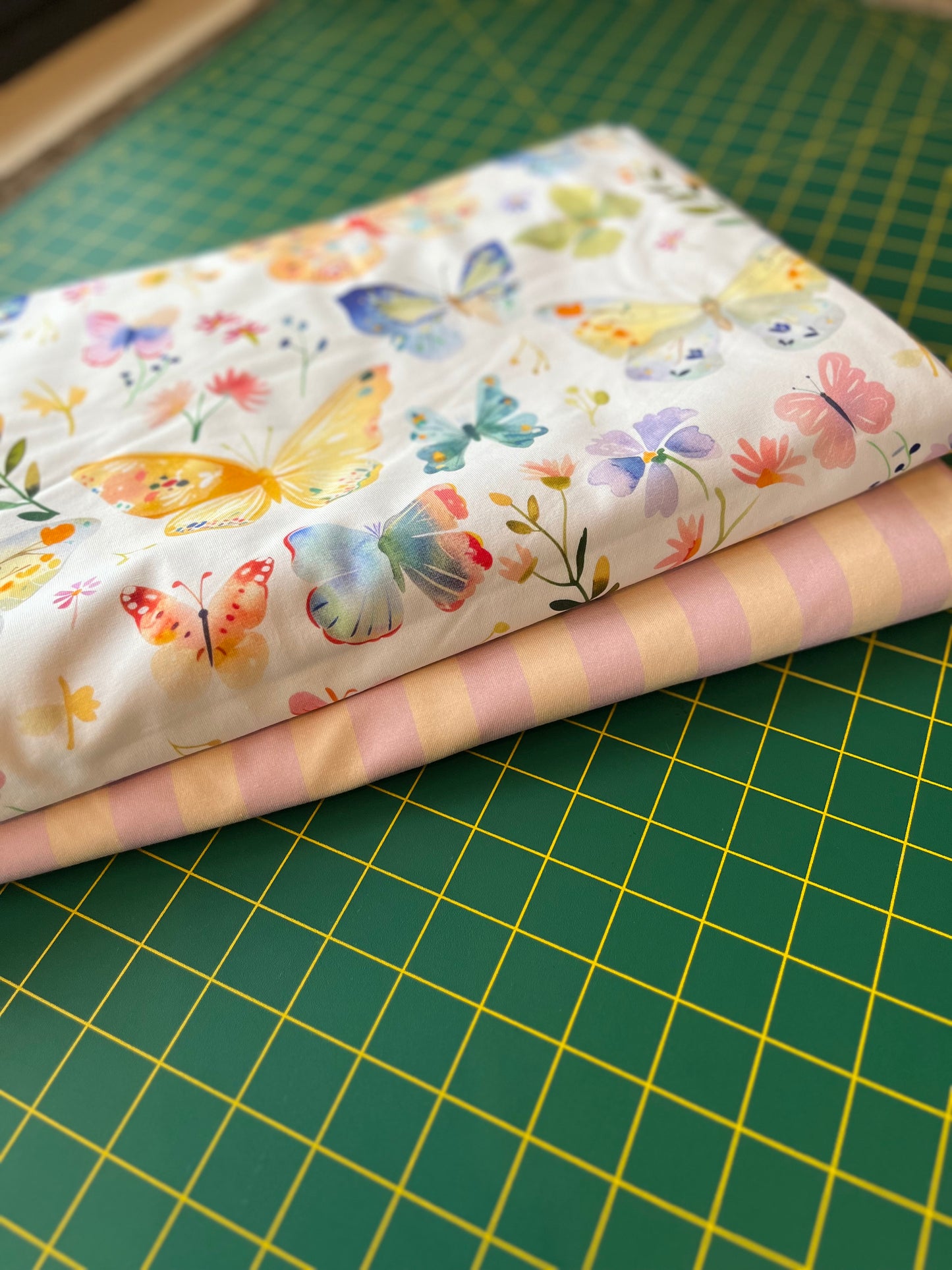 Whimsical Wings Cotton Lycra 240gsm Fabric