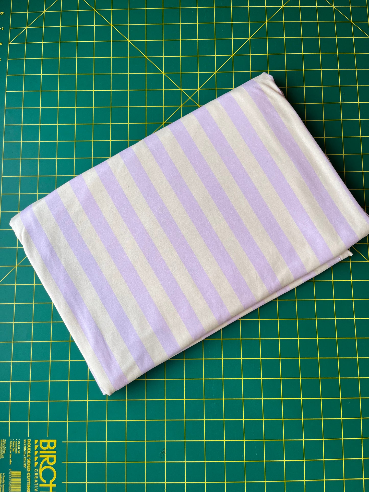 Berry Stripe Cotton Lycra 240gsm Fabric