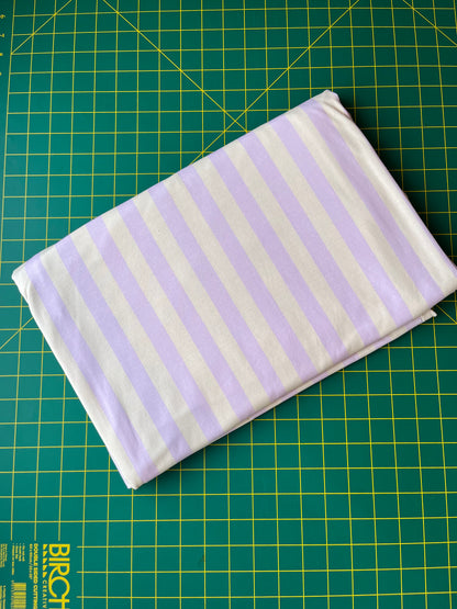 Berry Stripe Cotton Lycra 240gsm Fabric
