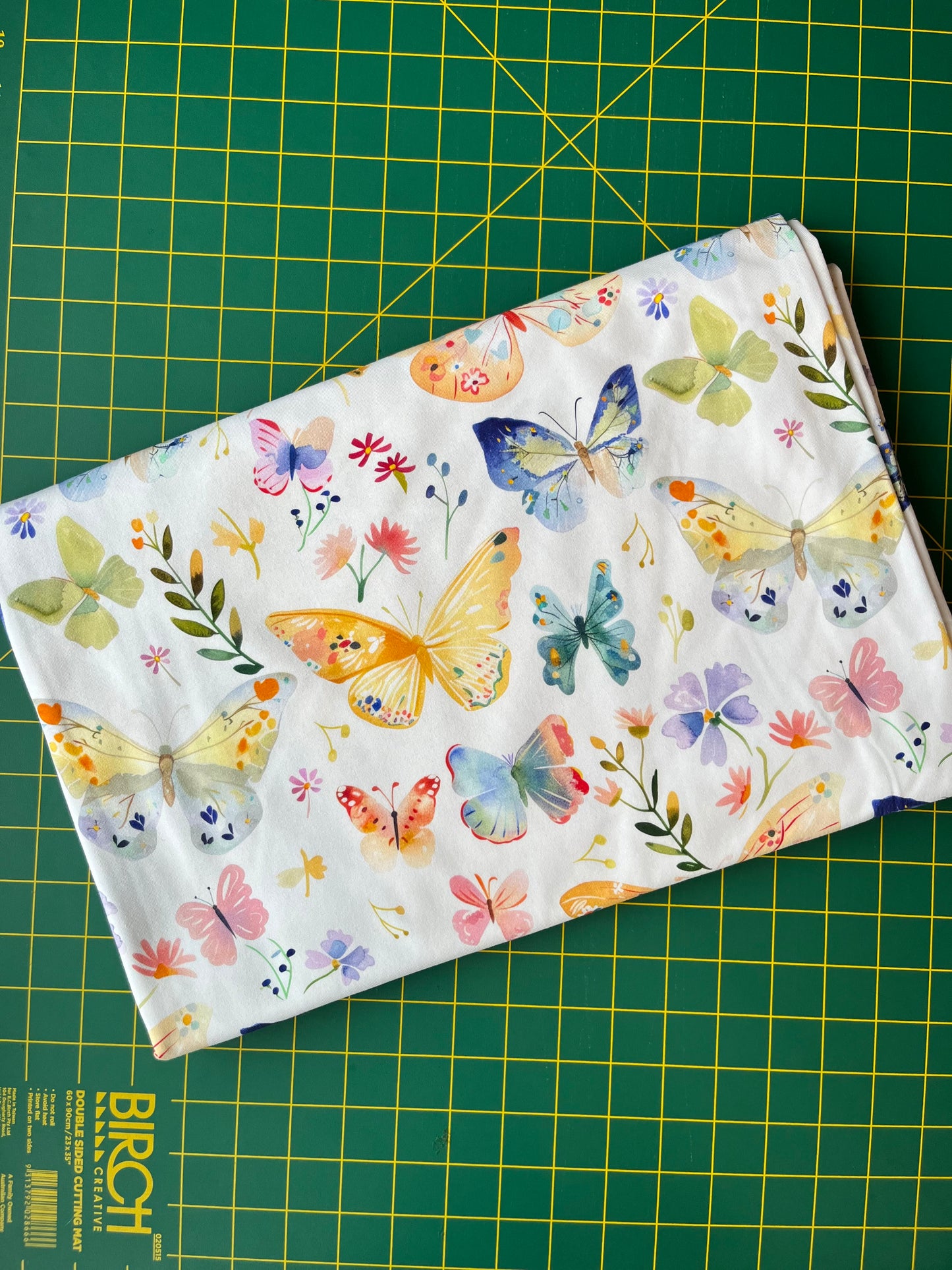 Whimsical Wings Cotton Lycra 240gsm Fabric