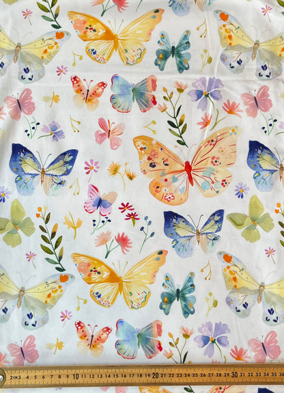 Whimsical Wings Cotton Lycra 240gsm Fabric