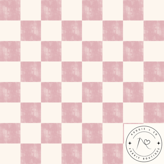 Pink Check PRE-ORDER Fabric
