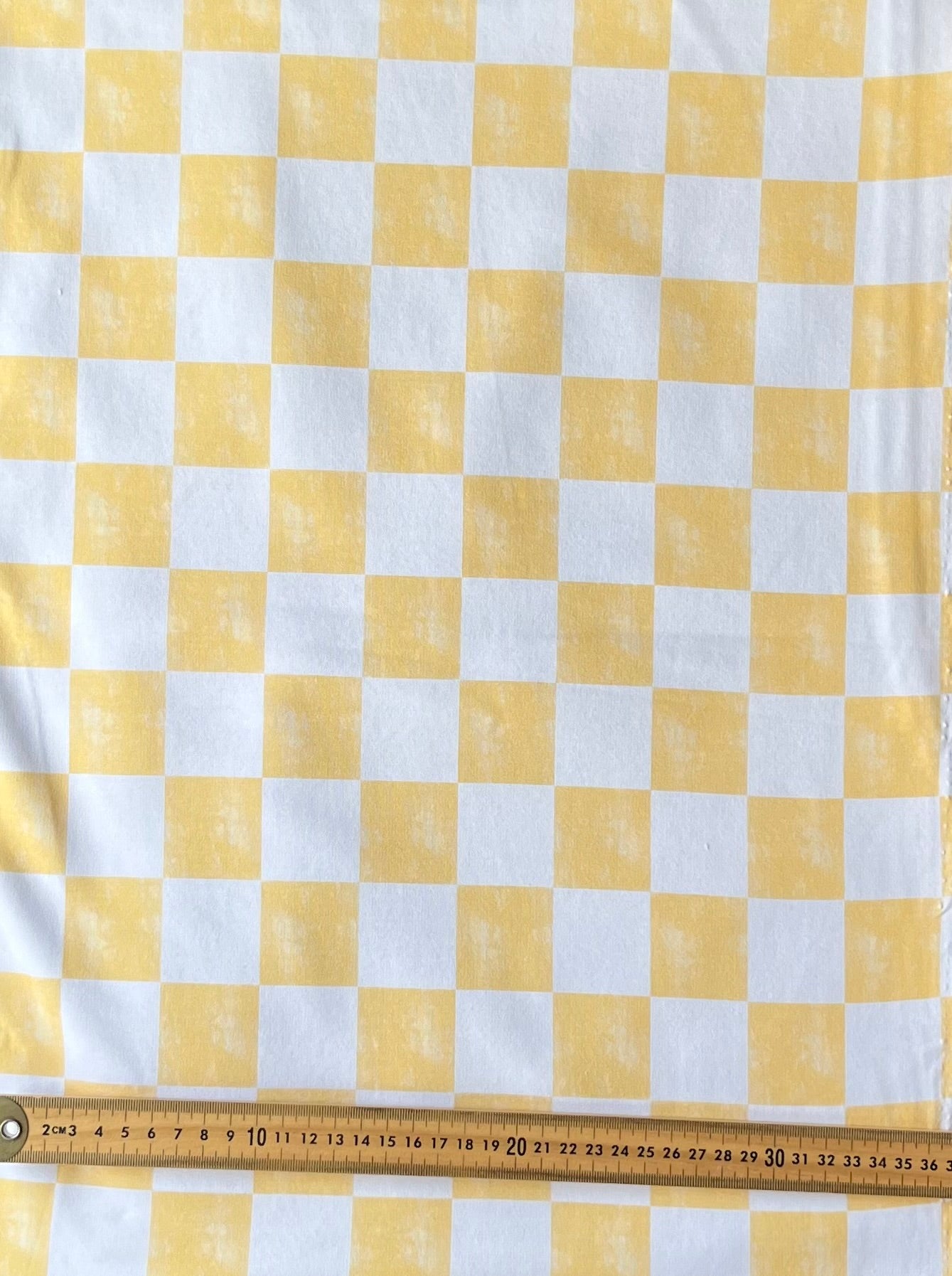 Lemon Check French Terry 280gsm