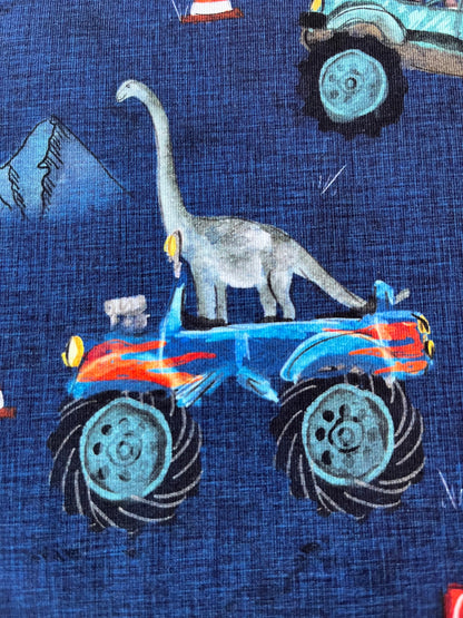 Roaring Wheels Cotton Lycra 240gsm Fabric