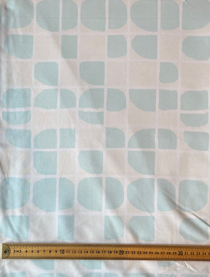 Mint Geo Cotton Lycra 240gsm Fabric