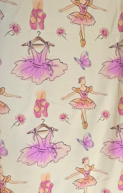 Ballet Watercolour Cotton Lycra 280gsm Fabric