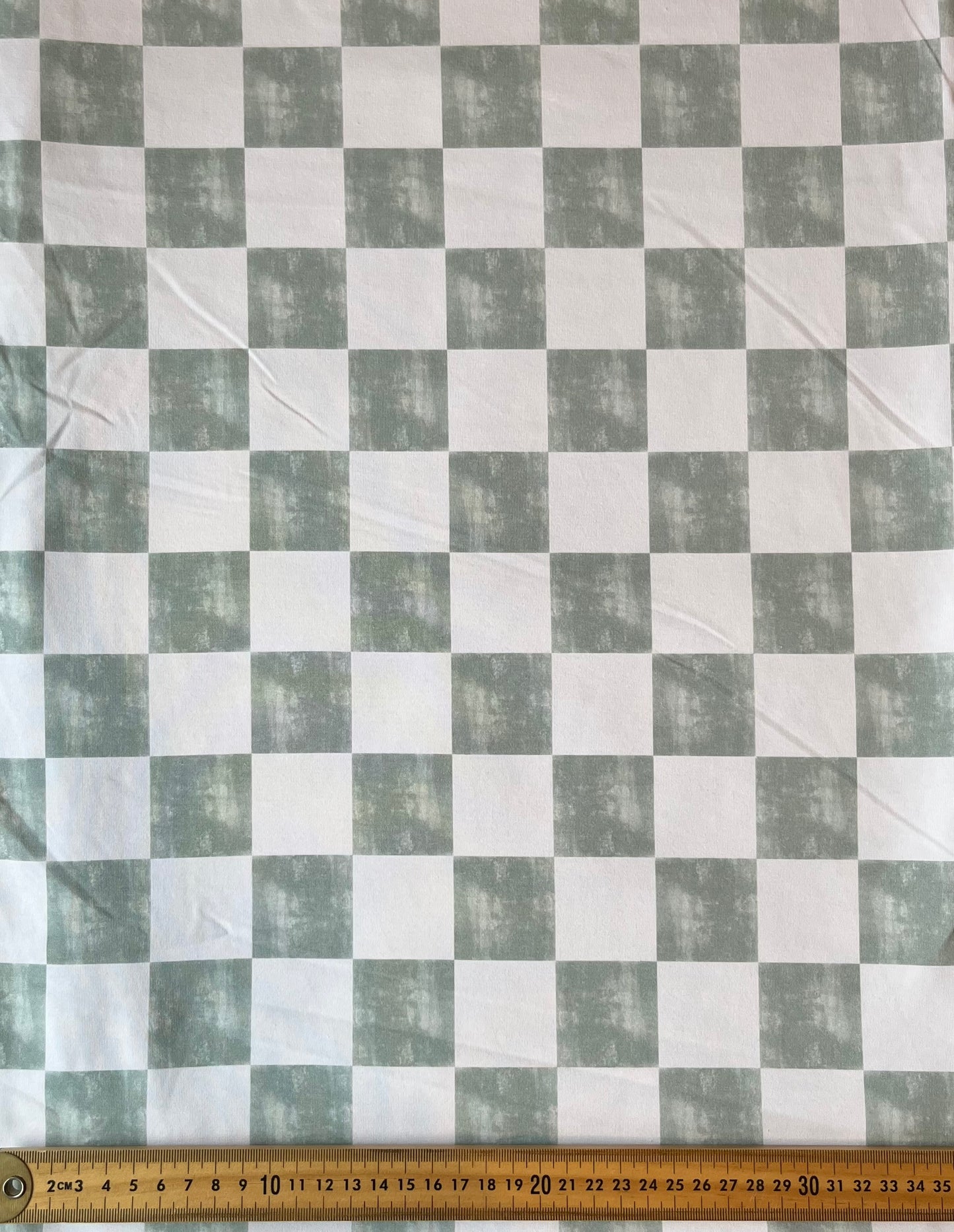 Jade Check Cotton Lycra 240gsm Fabric