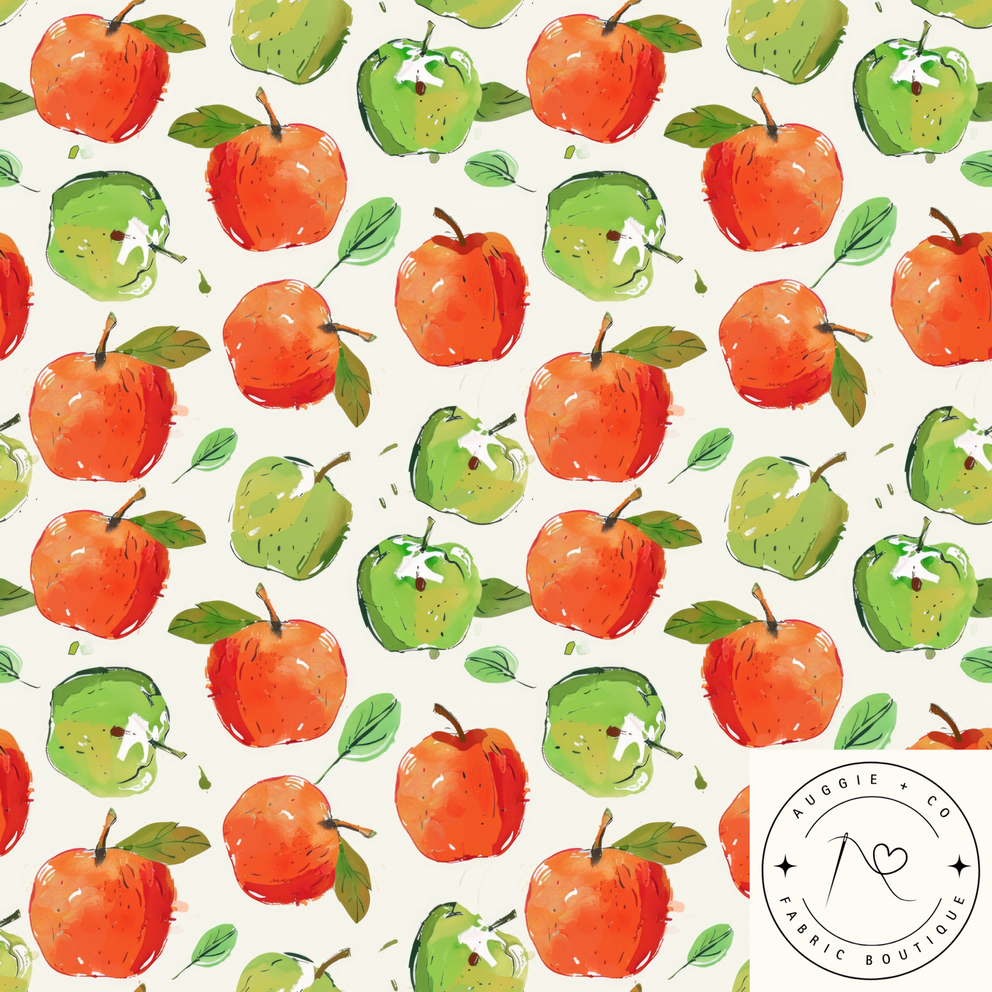Watercolour Apples – Pre-Order Fabric