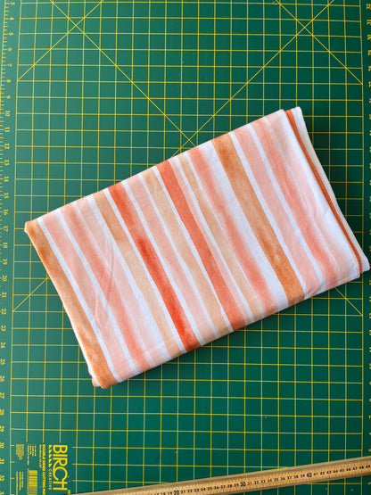 Vintage Pink Stripes French Terry 280gsm