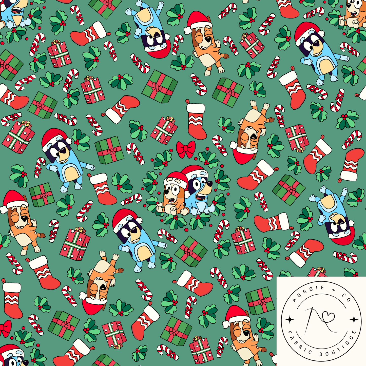 Holiday Heelers 100% Cotton Twill 120gsm Fabric