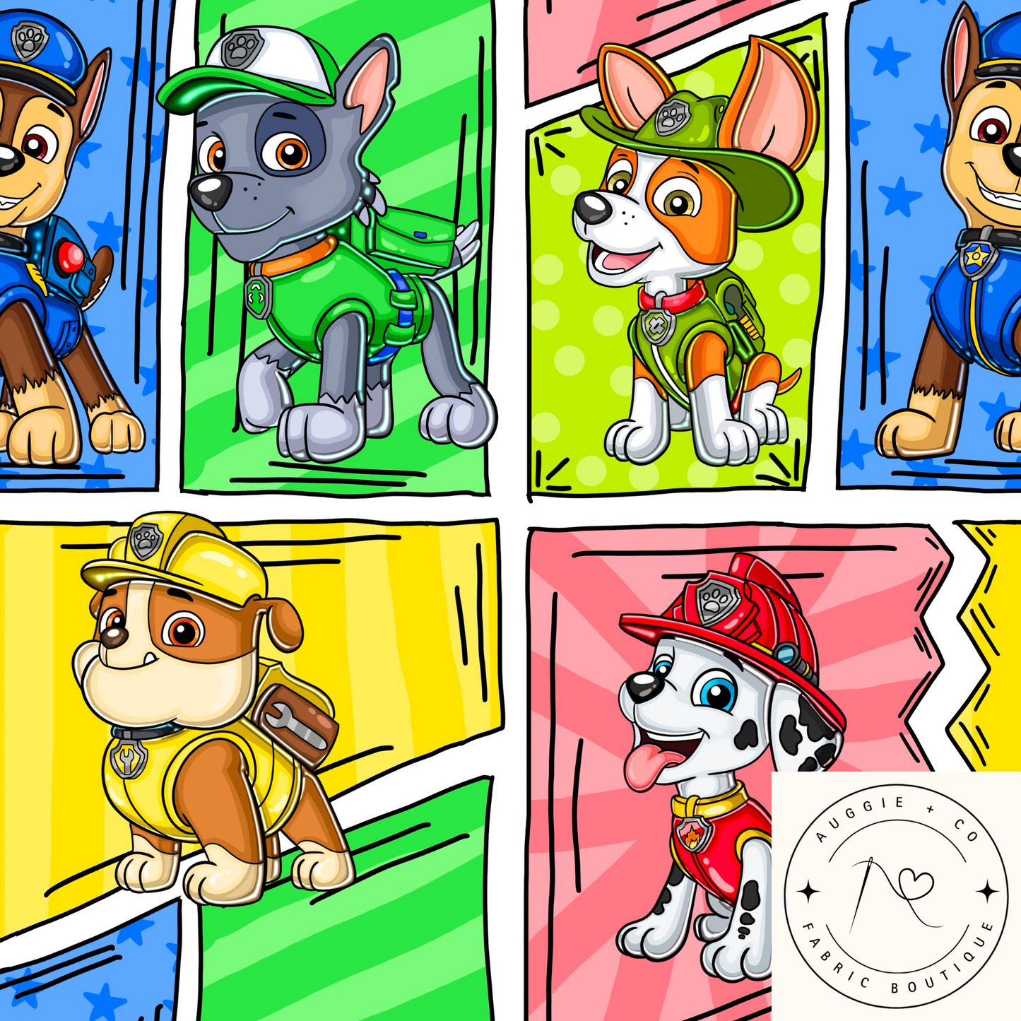 Paw Pups Cotton Lycra 280gsm Fabric