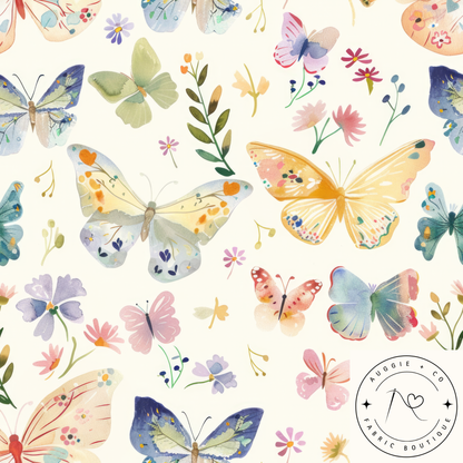 Whimsical Wings Cotton Lycra 240gsm Fabric