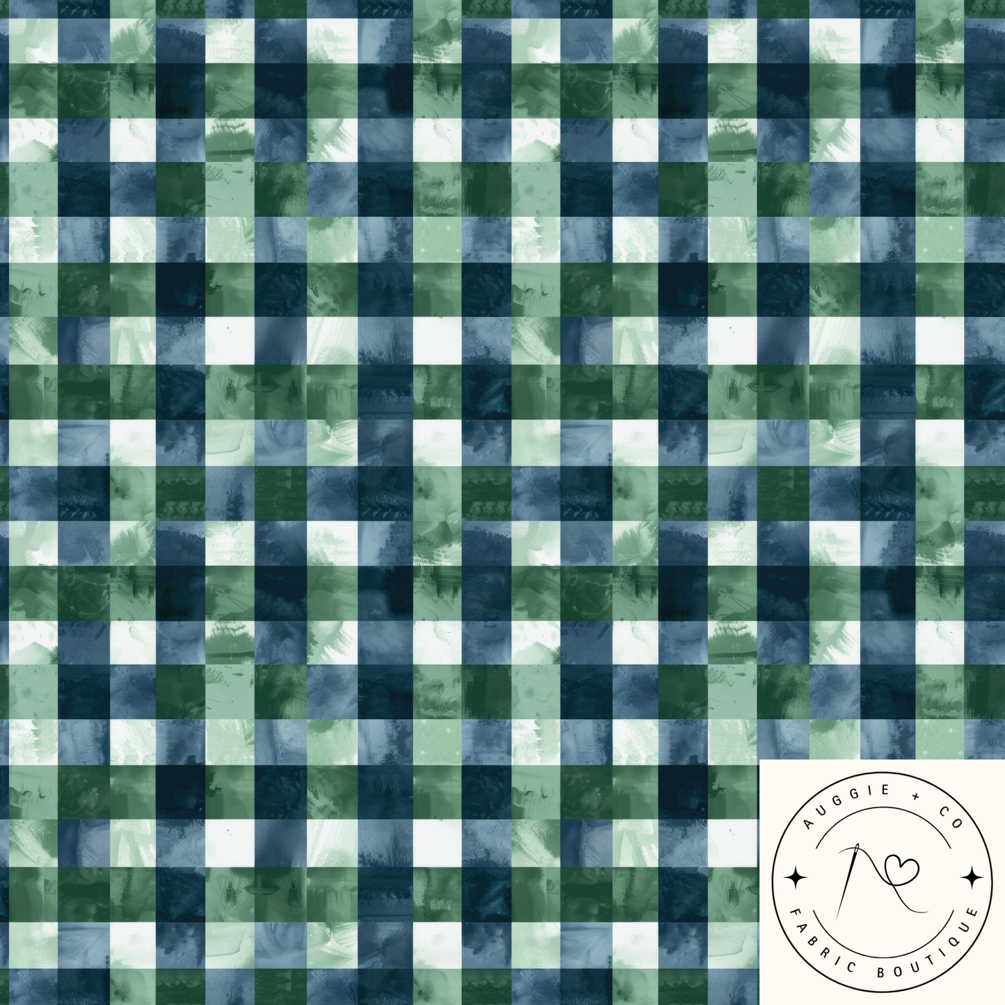 Green Hunting Checked Cotton Lycra 220gsm Fabric