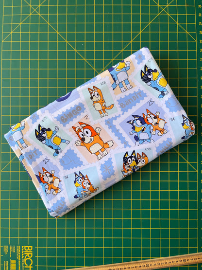 Bluey Stamps Cotton French Terry 280gsm