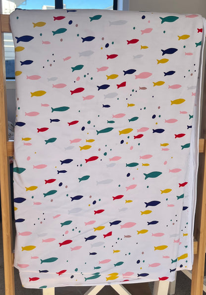 Rainbow Reef Cotton Lycra 240gsm Fabric