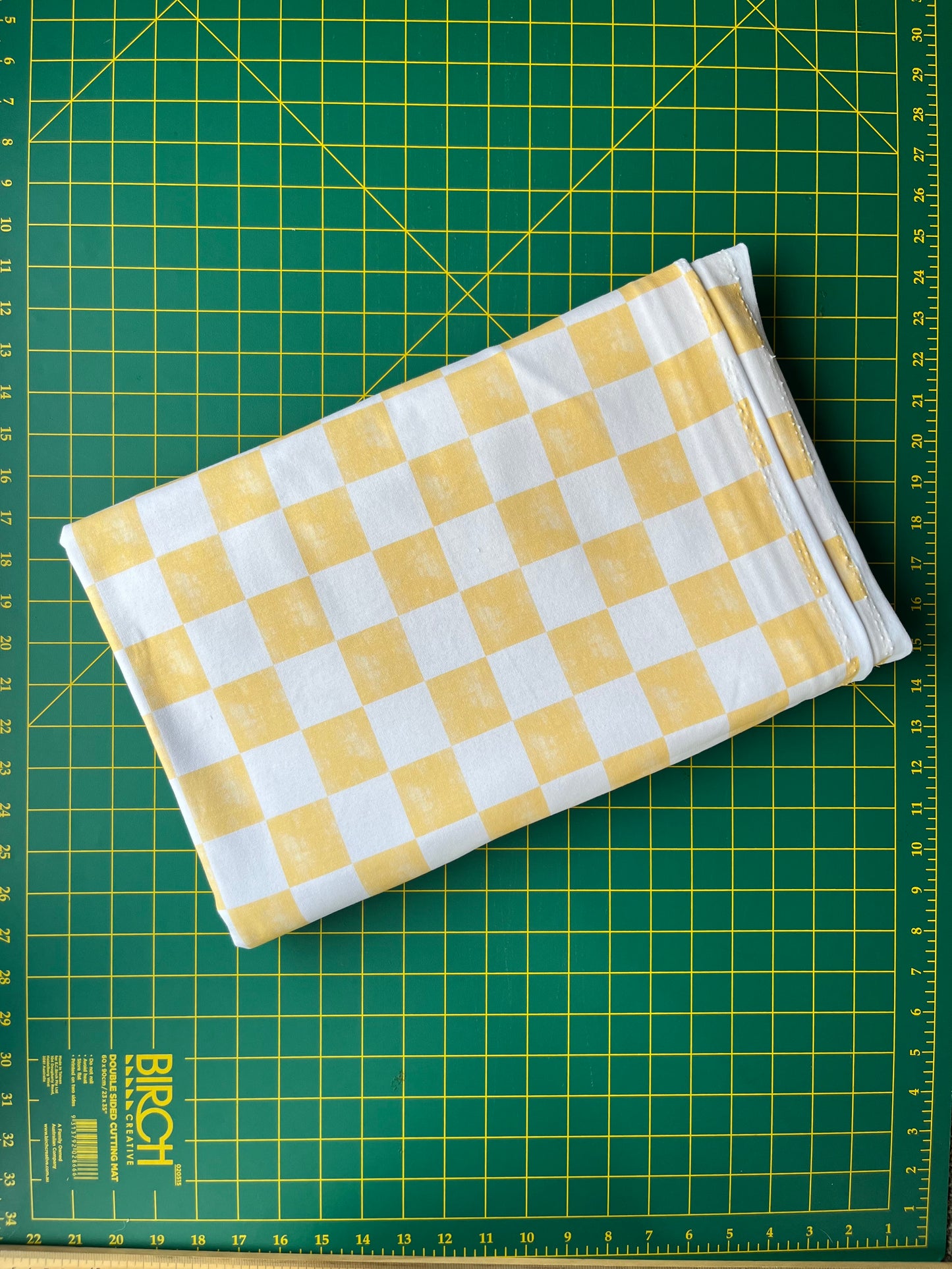 Lemon Check French Terry 280gsm