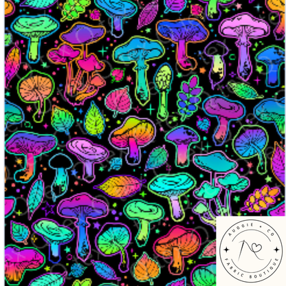 Electric Fungi Cotton Lycra 280gsm Fabric