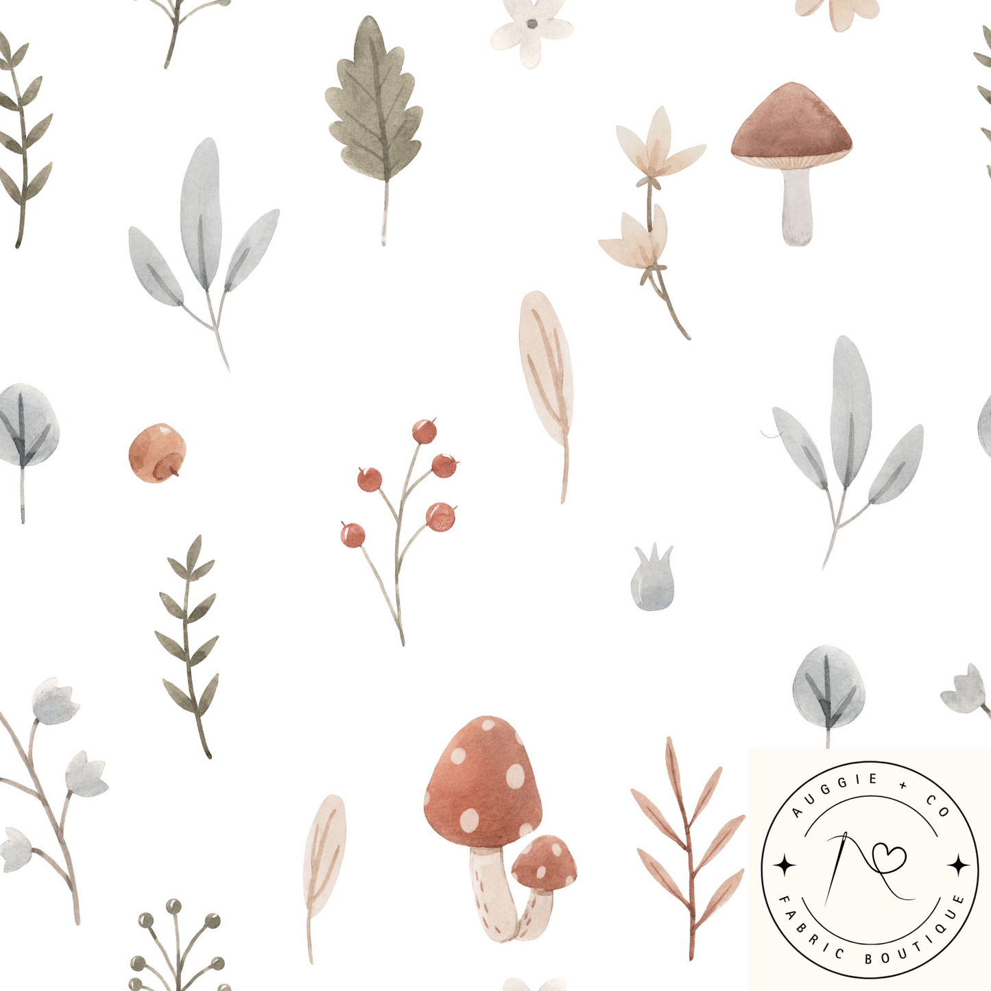 Floral Shrooms - Cotton Waffle