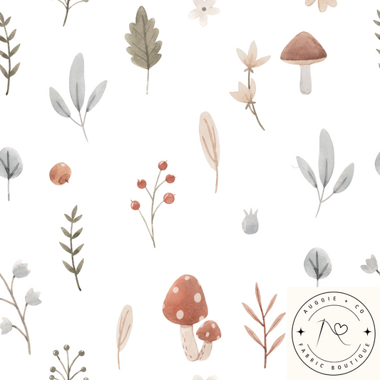 Floral Shrooms - Cotton Waffle