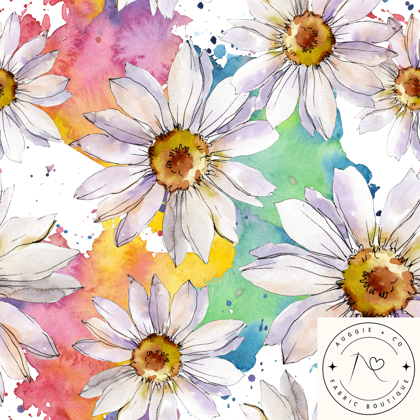 Rainbow Daisy - French Terry