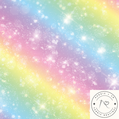 Rainbow Galaxy Cotton Lycra 240gsm Fabric