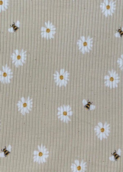 Daisy Doo Organic Cotton Rib Knit 250gsm