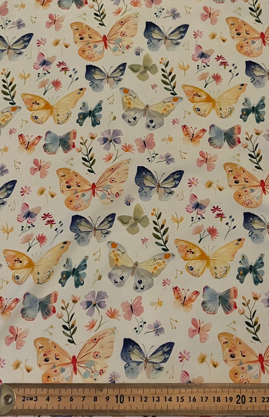 Whimsical Wings (Small) Cotton Lycra 220gsm Fabric
