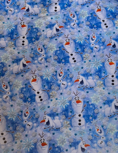 Snowy Smiles Cotton Lycra 240gsm Fabric