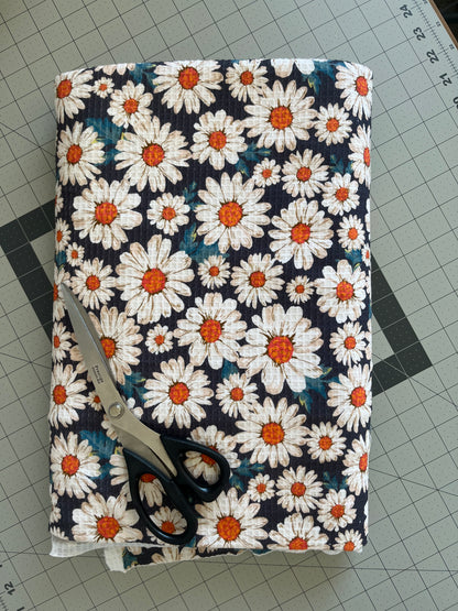 Dark Daisy - Cotton Waffle