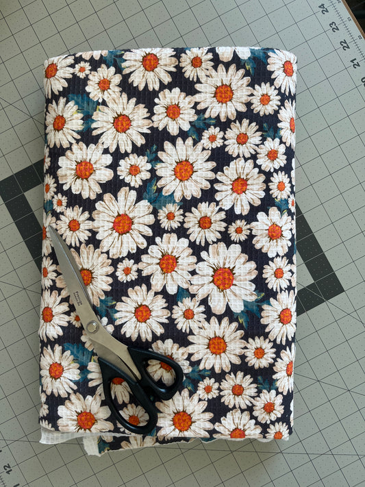 Dark Daisy - Cotton Waffle