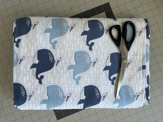 Whales - Cotton Waffle