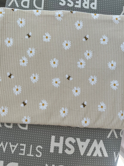 Daisy Doo Organic Cotton Rib Knit 250gsm