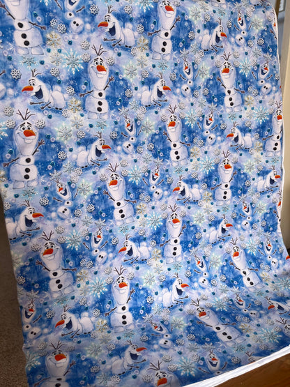 Snowy Smiles Cotton Lycra 240gsm Fabric