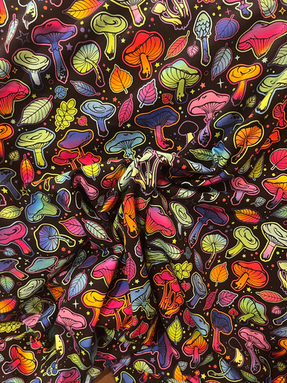 Electric Fungi Cotton Lycra 280gsm Fabric