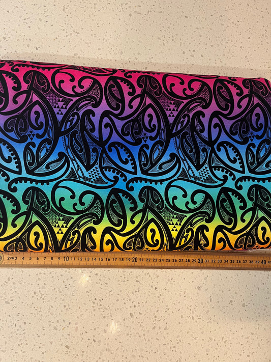Koru Kaleidoscope Cotton French Terry 280gsm Fabric