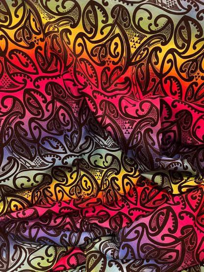 Koru Kaleidoscope Cotton Lycra 280gsm Fabric